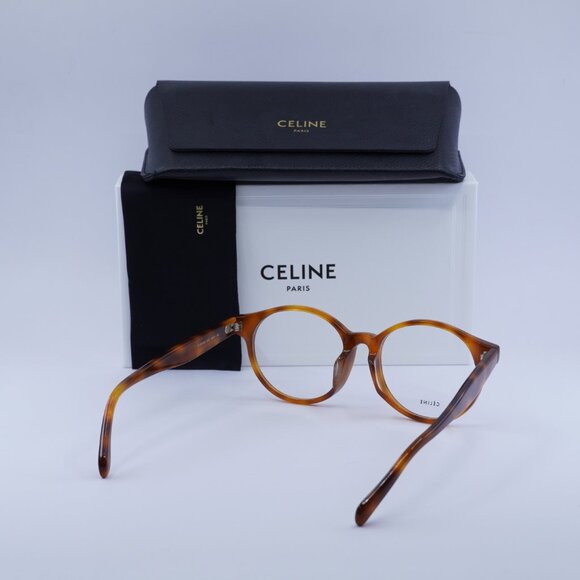Celine CL50008F 053 Eyeglasses Havana 52mm Round Frame - Picture 9 of 9